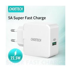 Choetech 22.5W 5A Destekli Yüksek Hızlı Şarj Cihazı Beyaz Q5001 HBCV0000034B0J