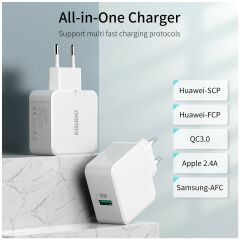 Choetech 22.5W 5A Destekli Yüksek Hızlı Şarj Cihazı Beyaz Q5001 HBCV0000034B0J