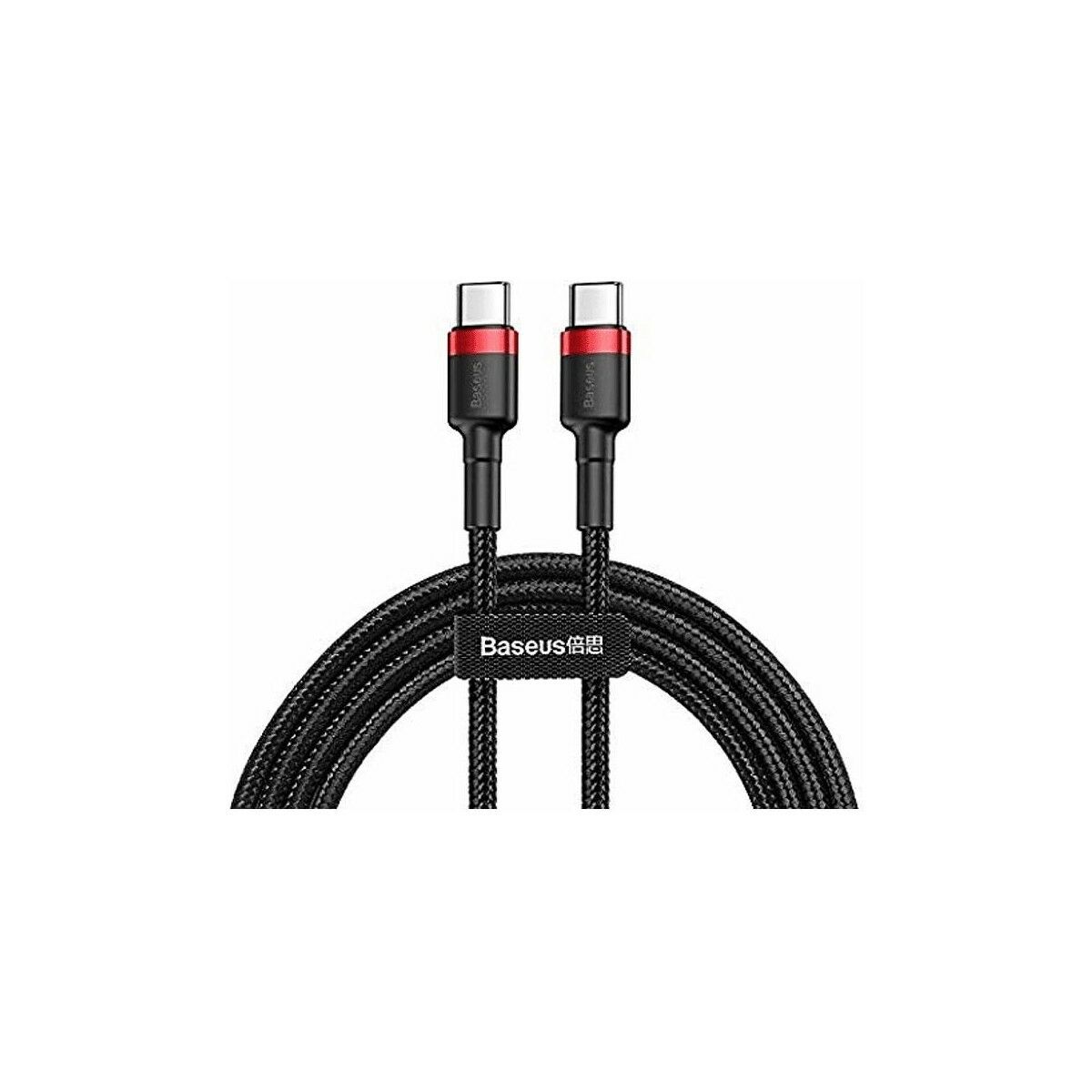 Baseus Cafule 20V 3A 1m Pd2.0 60W Flaş Şarj USB Kablo Kırmızı/siyah