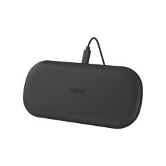 Choetech 10W Çift Cihaz Destekli 3A Hızlı Kablosuz Şarj Cihazı Siyah T535-S