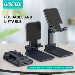 Choetech H88-GN Portatif Katlanır Alüminyum Yüksek Kalite Cep Telefonu Standı iPhone 15 Uyumlu