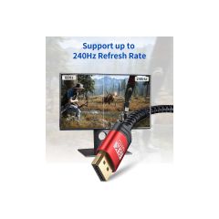 Jsaux 8k UHD Displayport Oyuncu Kablosu Dp Kablosu 8K@60Hz 2K@240Hz 4K@144Hz 32.4gbps Ekran Bağlantısı Kablosu 1.4 Dp - Dp Kablosu Oyun Için Uyumlu Dizüstü Tv Pc Bilgisayar Monitörü Uyumlu CV0001 3 MT