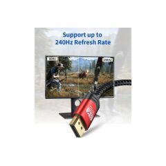 Jsaux 8k UHD Displayport Oyuncu Kablosu Dp Kablosu 8K@60Hz 2K@240Hz 4K@144Hz 32.4gbps Ekran Bağlantısı Kablosu 1.4 Dp - Dp Kablosu Oyun Için Uyumlu Dizüstü Tv Pc Bilgisayar Monitörü Uyumlu CV0001 3 MT