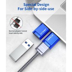 Jsaux Usb-C To USB Adaptörü , Type-c To Usb Dönüştürücü 1 Adet Mavi Aparat 5gbps USB3.0 Çevirici