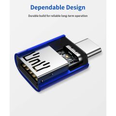 Jsaux Usb-C To USB Adaptörü , Type-c To Usb Dönüştürücü 1 Adet Mavi Aparat 5gbps USB3.0 Çevirici