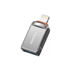Mcdodo Ot-8600 Usb'Den Lightning'E Dönüştürücü Soket-Gri