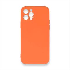 Adaman Premium Serisi Apple iPhone 12 Pro Max Uyumlu Lansman Kılıf Turuncu Soft Silikon