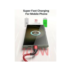 Jsaux Usb C - Usb C Kablosu 100WATT 5 Amper Type-C Süper Hızlı Şarj ve Data Kablosu CC00201K2