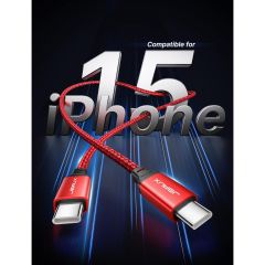 Jsaux 100W Süper Hızlı Usb C - Usb C Kablosu Type-C Hızlı Şarj Kablosu