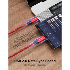 Jsaux 100W Süper Hızlı Usb C - Usb C Kablosu Type-C Hızlı Şarj Kablosu CC005011K