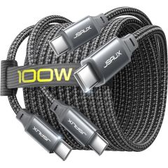 Jsaux 100W Süper Hızlı Usb C - Usb C Kablosu Type-C Hızlı Şarj Kablosu
