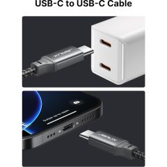 Jsaux 100W Süper Hızlı Usb C - Usb C Kablosu Type-C Hızlı Şarj Kablosu