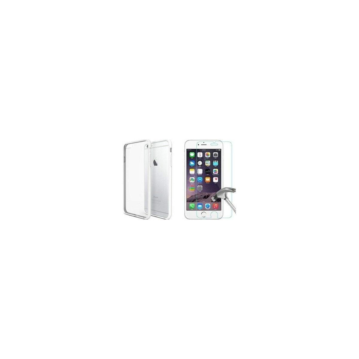 Adaman Iphone  6 S Plus -7 Plus -8 Plus Uyumlu Şeffaf Ekran Koruyucu Kırılmaz Cam Filmi