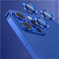 Adaman iPhone 12 Pro Max ile Uyumlu Kamera Mercek Lens Için Koruyucu LACİVERT