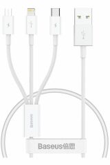3İN1 Micro Type-C iPhone Şarj Kablo Kısa Powerbank Kablosu İphone 11 12 13 14 15 Pro Max Şarj