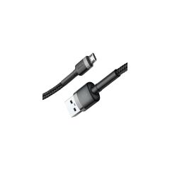 Baseus CAMKLF-BG1 Cafule Micro USB 2.4A Kablo 1 mt - Gri/Siyah HBV00000NK3BB