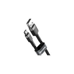 Baseus CAMKLF-BG1 Cafule Micro USB 2.4A Kablo 1 mt - Gri/Siyah HBV00000NK3BB