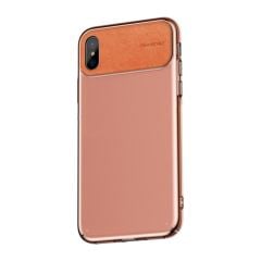 Baseus  Comfortable Serisi Apple iPhone X ve Xs Uyumlu Şeffaf Kılıf WIAPIPH58-SS Turuncu