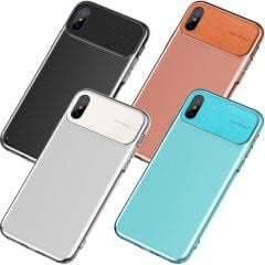 Baseus  Comfortable Serisi Apple iPhone X ve Xs Uyumlu Şeffaf Kılıf WIAPIPH58-SS Turuncu