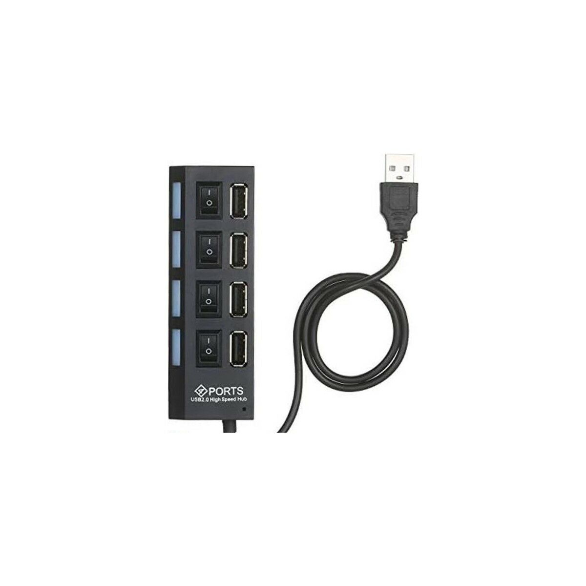 Adaman Siyah USB 2.0 Yd-76 4 Portlu Çoğaltıcı Bilgisayar Adaptör Şartelli