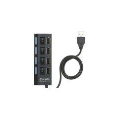 Adaman Siyah USB 2.0 Yd-76 4 Portlu Çoğaltıcı Bilgisayar Adaptör Şartelli