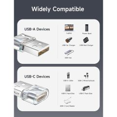 Jsaux Adaptör Type-C'den Usb'ye USB Tip C Soketten Usb-A Fişe Şarj Dönüştürücü, Apple Watch 9 8 7 Iwatch Ultra, iPhone  16 15 14 13 Plus Pro Max Uyumlu Samsung Galaxy S24 S23, iPad Air Uyumlu DC0013