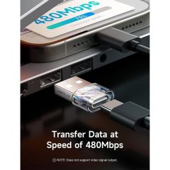 Jsaux Adaptör Type-C'den Usb'ye USB Tip C Soketten Usb-A Fişe Şarj Dönüştürücü, Apple Watch 9 8 7 Iwatch Ultra, iPhone  16 15 14 13 Plus Pro Max Uyumlu Samsung Galaxy S24 S23, iPad Air Uyumlu DC0013