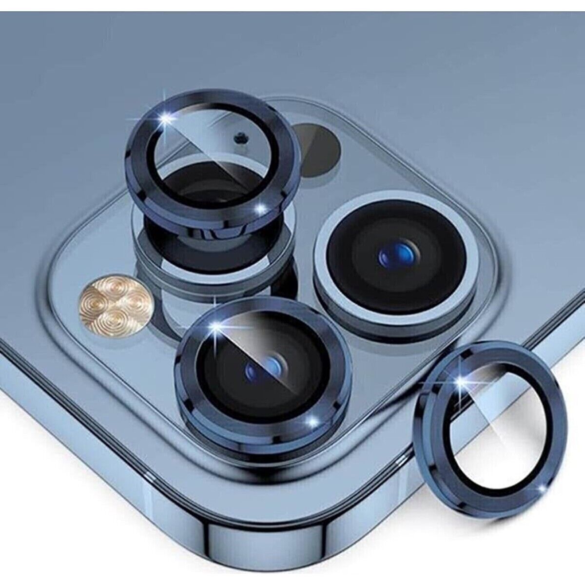Adaman iPhone 14 Plus ile Tam Uyumlu Kamera Mercek Lens Için Koruyucu Mavi