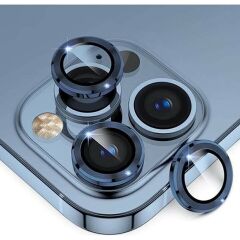 Adaman iPhone 12 Pro Uyumlu Kamera Mercek Lens Için Koruyucu - MAVİ