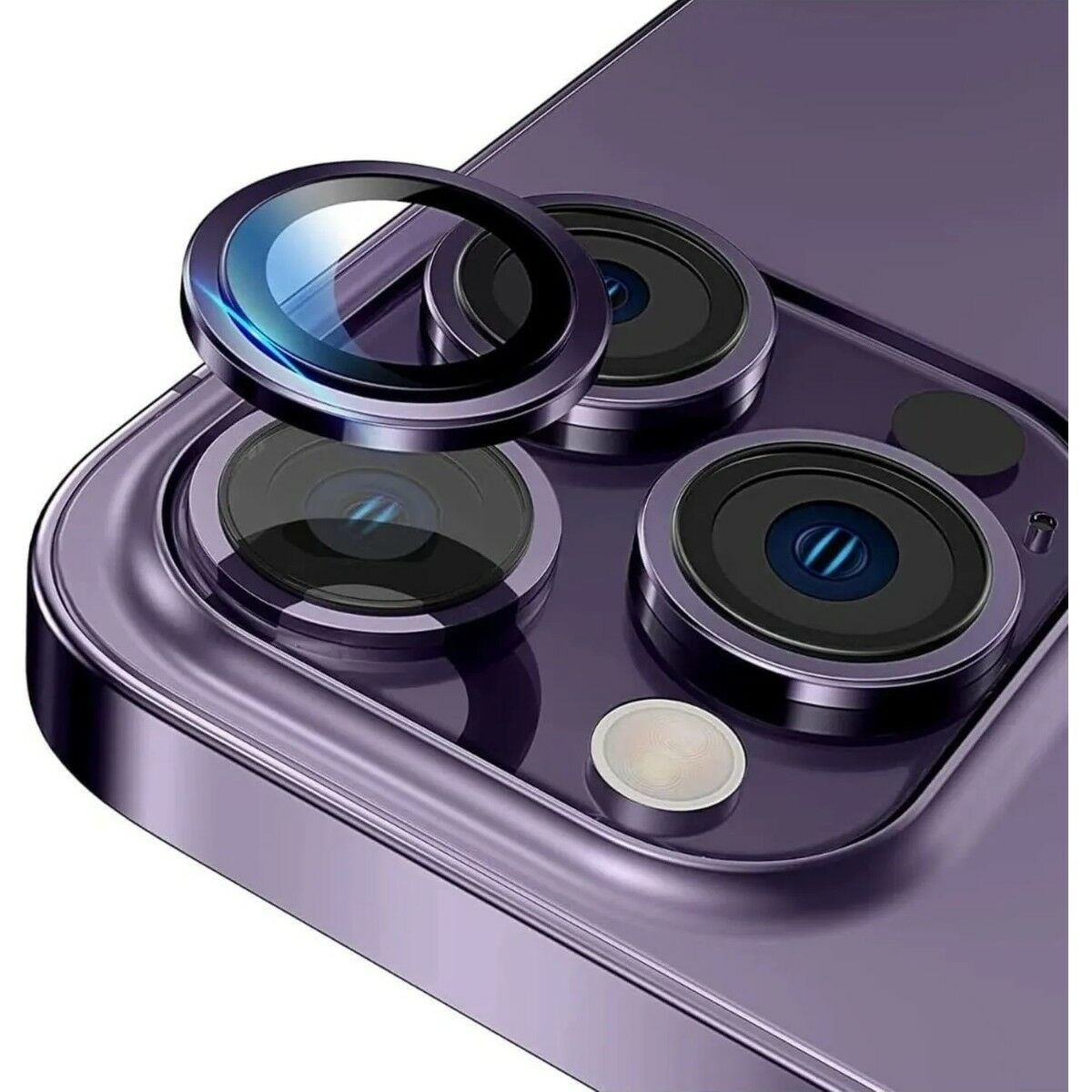 Adaman iPhone 11 PRO MAX Uyumlu Kamera Mercek Lens Için Koruyucu - LİLA
