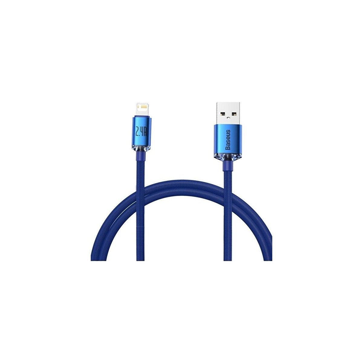 Baseus Crystal Shine Fast Charging 2.4A Mavi Lightning Kablo 1.2m