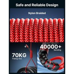 Jsaux Usb C Kablo 100W 3 Metre Hızlı Dik Açılı CC0052