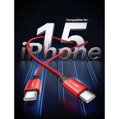 Jsaux 100W Süper Hızlı Usb C - Usb C Kablosu Type-C Hızlı Şarj Kablosu