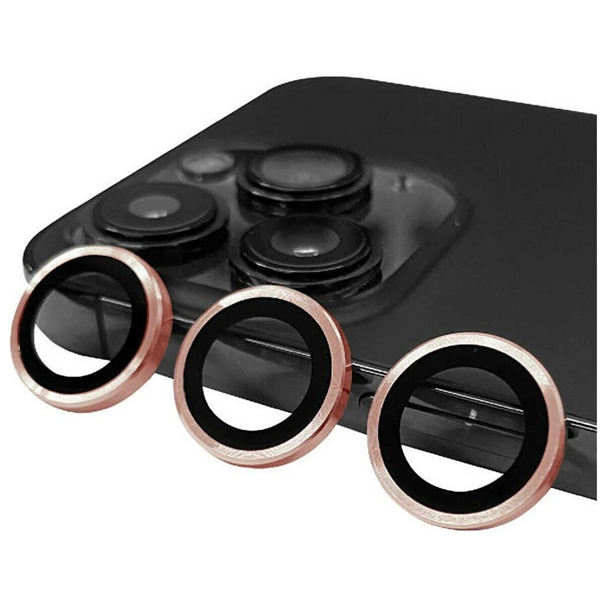 Adaman iPhone Uyumlu 11 Pro Uyumlu Kamera Mercek Lens Koruyucu rose gold