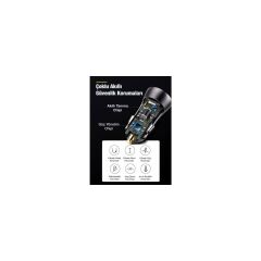 Baseus LED Işıklı Dual 60W Ultra Hızlı Araç Şarjı Type-C+ USB Araç Çakmaklık Şarjı