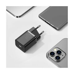 Baseus Apple iPhone 11 Pro Uyumlu 20W Hızlı Şarj Adaptörü + Type-C To Lightning 1m Şarj Kablosu