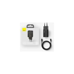 Baseus Apple iPhone 11 Uyumlu 20W Hızlı Şarj Adaptörü + Type-C To Lightning 1m Şarj Kablosu Baseus