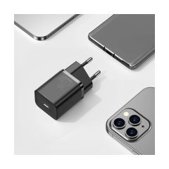 Baseus Apple iPhone 12 Uyumlu 20W Hızlı Şarj Adaptörü + Type-C To Lightning 1m Şarj Kablosu