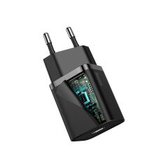 Baseus Apple iPhone 12 Pro Max Uyumlu 20W Hızlı Şarj Adaptörü + Type-C To Lightning 1m Şarj Kablosu