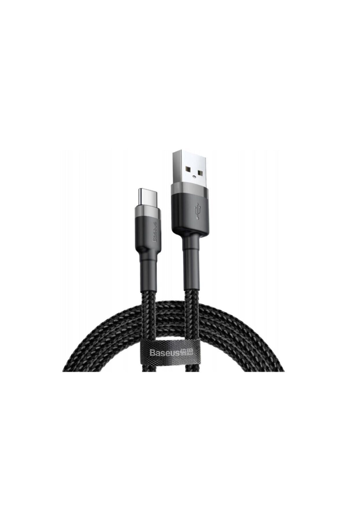 Cafule Cable 2a Type-c Şarj Kablosu Kırmızı Siyah 2m Catklf-c91