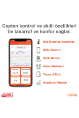 Cosa Akıllı Oda Termostatı Kablosuz Kombi Kontrolü