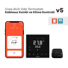 Cosa Akıllı Oda Termostatı Kablosuz Kombi ve Klima Kontrolü