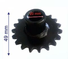 ÖN DİŞLİ ATV 19T - 428  İÇ 20 mm UZUNLUK 49 mm