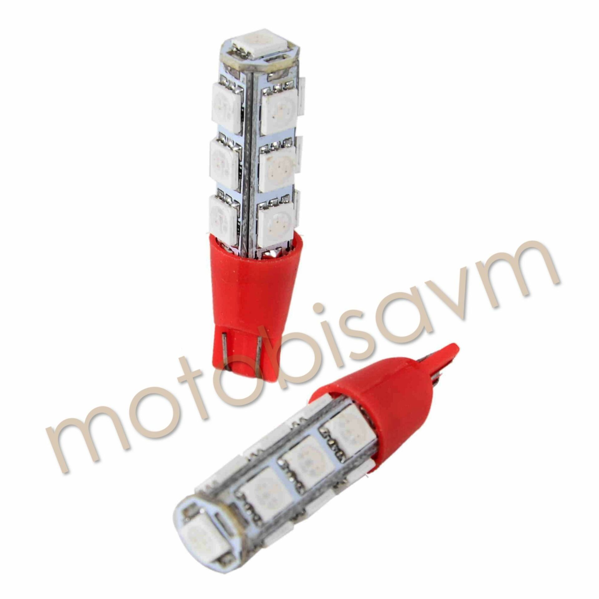 DİPSİZ 13 LED'Lİ AMPUL KIRMIZI - MOD-10 ---- adet