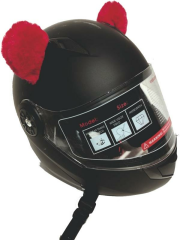 PELUŞ KASK KULAĞI (JK-P1) PANDA KULAK - KIRMIZI