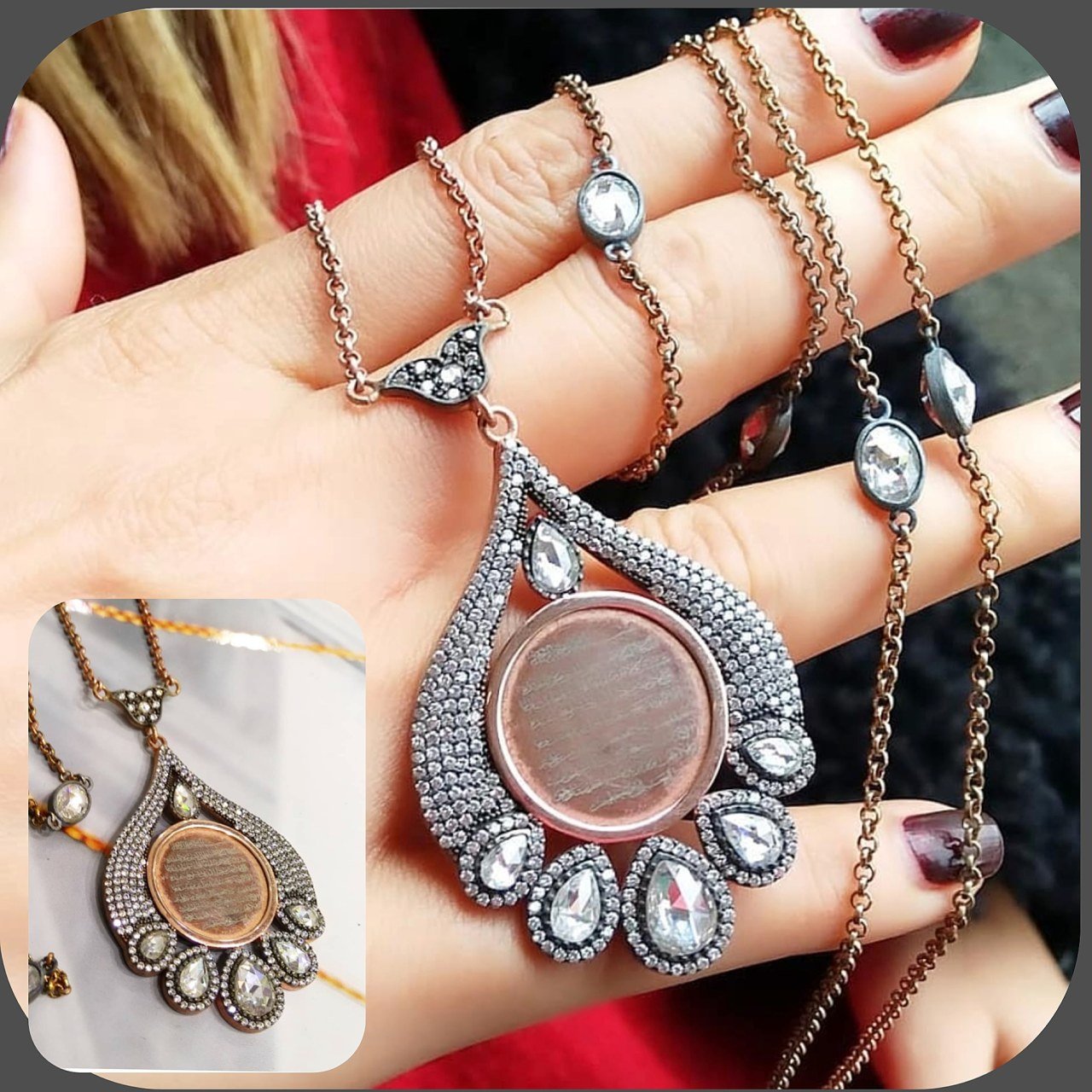 AYETEL KÜRSİLİ ELMAS MONTÜR KOLYE