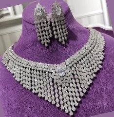 Swarovski Taşlı Altın Kaplamalı Gümüş Set