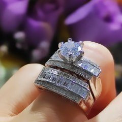SWAROVSKİ TAŞLI Altın Rodajlı Gümüş  YÜZÜK