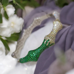 Swarovski Taşlı,İthal Altın kaplamalı Gümüş Bilezik