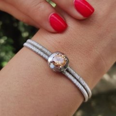 Topaz Taşlı, İtalyan Gümüş Bileklik